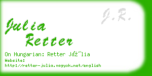 julia retter business card